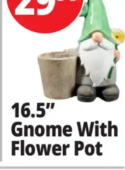 Ocean State Job Lot Gnome With Flower Pot 16.5 offer