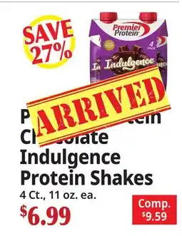 Ocean State Job Lot Premier Protein Chocolate Indulgence Protein Shakes offer