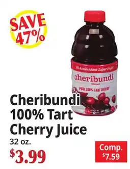 Ocean State Job Lot Cheribundi 100% Tart Cherry Juice offer