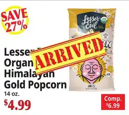 Ocean State Job Lot Lesser Evil Organic Organic Himalayan Gold Popcorn offer