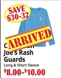 Ocean State Job Lot Joe's Rash Guards offer