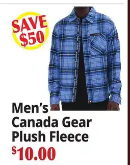Ocean State Job Lot Men's Canada Gear Plush Fleece offer