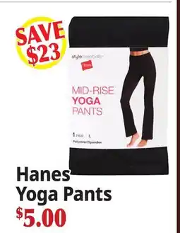 Ocean State Job Lot Hanes Yoga Pants offer