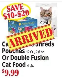 Ocean State Job Lot Catit Divine Shreds Pouches 12 Ct., 2.6 oz. Fusion Or Double Fusion Cat Food 4 Lb offer
