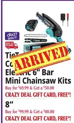 Ocean State Job Lot Mini Chainsaw KIts offer