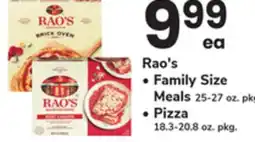 ACME Rao's Family Size Meals 25-27 oz. pkg. Pizza 18.3-20.8 oz. pkg offer