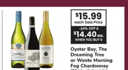 ACME Oyster Bay, The Dreaming Tree or Wente Morning Fog Chardonnay offer