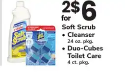 ACME Soft Scrub Cleanser 24 oz. pkg. Duo-Cubes Toilet Care 4 ct. pkg offer
