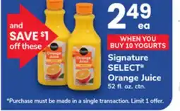 ACME Signature SELECT Orange Juice offer