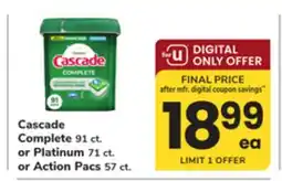 ACME Cascade Complete 91 ct. or Platinum 71 ct. or Action Pacs 57 ct offer