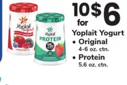 ACME Yoplait Yogurt Original 4-6 oz. ctn., Protein 5.6 oz. ctn offer