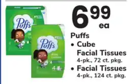 ACME Puffs Cube Facial Tissues 4 - pk., 72 ct. pkg. Facial Tissues 4 - pk., 124 ct. pkg offer