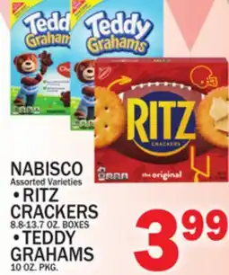 C Town NABISCO RITZ CRACKERS 8.8-13.7 OZ. BOXES, TEDDY GRAHAMS 8.8-13.7 OZ. BOXES offer