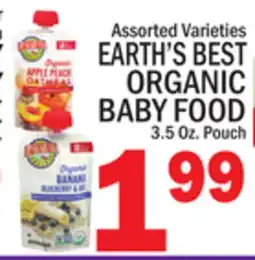 C Town EARTH'S BEST ORGANIC BABY FOOD 3.5 Oz. Pouch offer