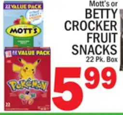C Town BETTY CROCKER FRUIT SNACKS offer