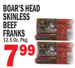 C Town BOAR'S HEAD SKINLESS SKINLESS BEEF BEEF FRANKS offer