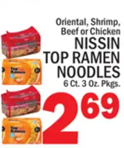 C Town NISSIN TOP RAMEN NOODLES offer