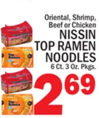 C Town NISSIN TOP RAMEN NOODLES offer