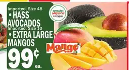 C Town HASS AVOCADOS, EXTRA LARGE MANGOS offer