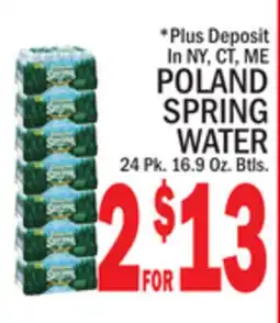 C Town POLAND SPRING WATER offer