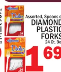 C Town DIAMOND PLASTIC FORKS offer