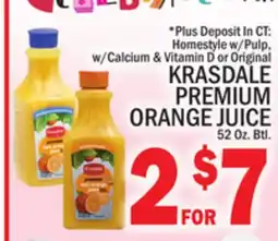 C Town KRASDALE PREMIUM ORANGE JUICE offer
