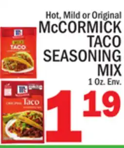 C Town McCORMICK TACO SEASONING MIX offer