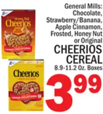 C Town GENERAL MILLS CHEERIOS CEREAL offer