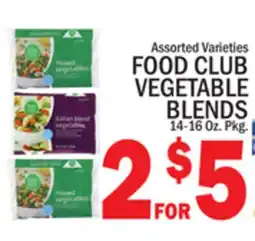 C Town FOOD CLUB VEGETABLE BLENDS offer