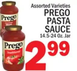 C Town PREGO PASTA SAUCE offer