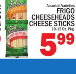 C Town FRIGO CHEESEHEADS CHEESE STICKS offer