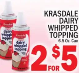C Town KRASDALE DAIRY WHIPPED TOPPING offer