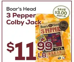 DeCicco & Sons Boar's Head 3 Pepper Colby Jack offer