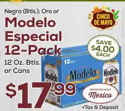 DeCicco & Sons Modelo Especial 12-Pack offer