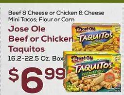 DeCicco & Sons Jose Ole Beef or Chicken Taquitos offer