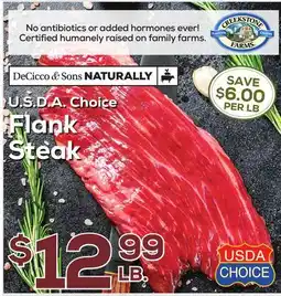 DeCicco & Sons Flank Steak offer