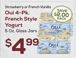 DeCicco & Sons Oui 4-Pk. French Style Yogurt offer