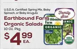 DeCicco & Sons Earthbound Farm Organic Salads offer