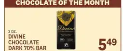 Kings Food Markets DIVINE CHOCOLATE DARK 70% BAR offer