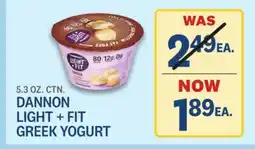 Kings Food Markets DANNON LIGHT + FIT GREEK YOGURT offer