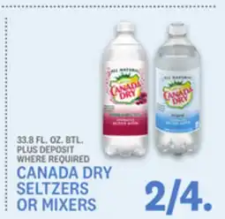 Kings Food Markets CANADA DRY SELTZERS OR MIXERS offer