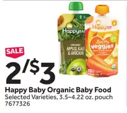 Stop&Shop Happy Baby Organic Baby Food offer