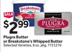 Stop&Shop Plugra Butter or Breakstone's Whipped Butter offer