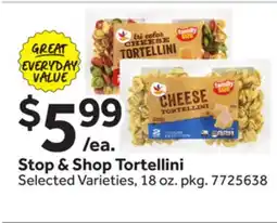 Stop&Shop Stop & Shop Tortellini offer