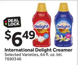 Stop&Shop International Delight Creamer offer