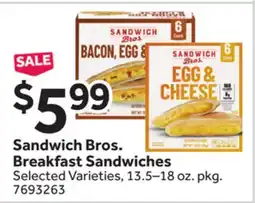 Stop&Shop Sandwich Bros. Breakfast Sandwiches offer
