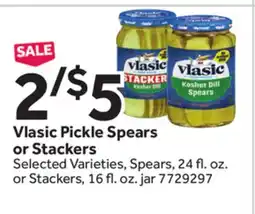 Stop&Shop Vlasic Pickle Spears or Stackers offer