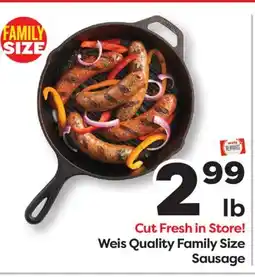 Weis Markets Weis Quality Family Size Sausage offer