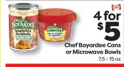 Weis Markets Chef Boyardee Cans or Microwave Bowls offer