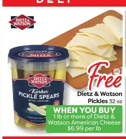 Weis Markets Dietz & Watson American Cheese offer